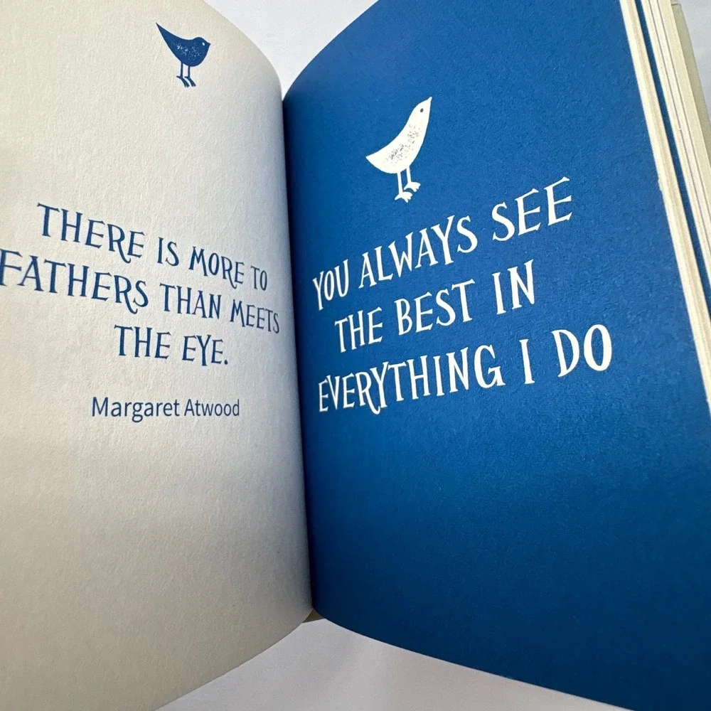 For The Best Dad‎ In The World Book Gift Blue White Quotations Father's Day